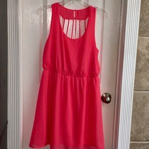 Neon Orange Strappy Dress